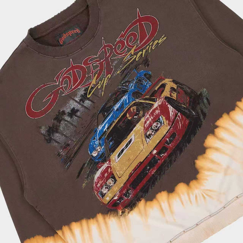 F.T.W SWEATSHIRT (Brown Bleached Wash)