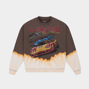 F.T.W SWEATSHIRT (Brown Bleached Wash)
