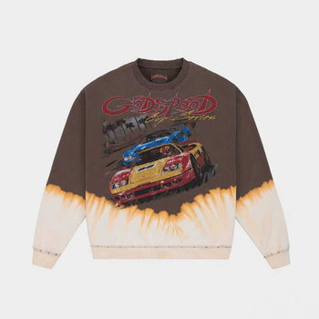 F.T.W SWEATSHIRT (Brown Bleached Wash)