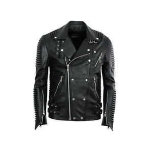 Leather Moto Jacket ( Black ) LEATHER JACKET