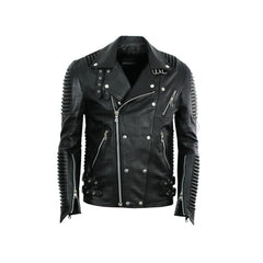 Leather Moto Jacket (Black) - GODSPEED NEW YORK
