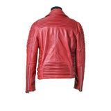 Leather Moto Jacket ( Red ) LEATHER JACKET