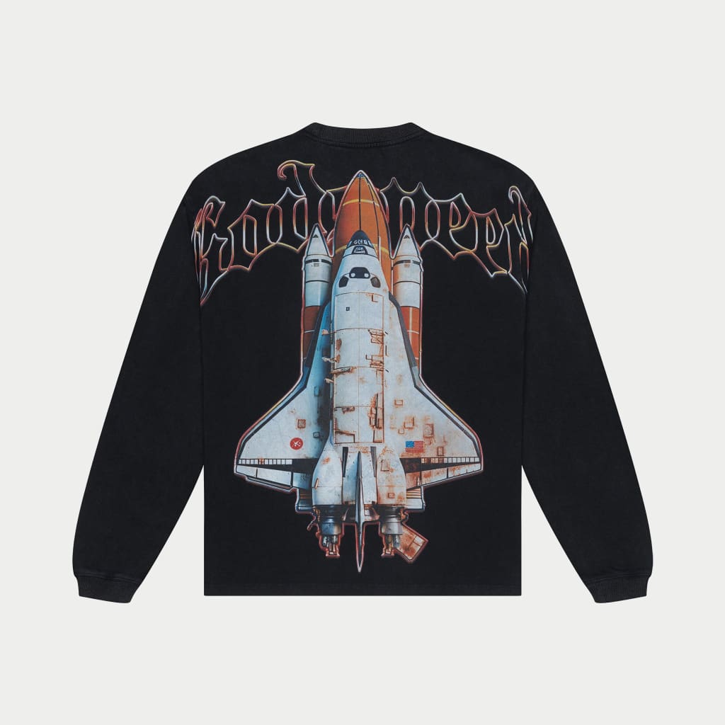 GODSPEED NEW YORK - Lift Off LS T-Shirt (Black Wash)