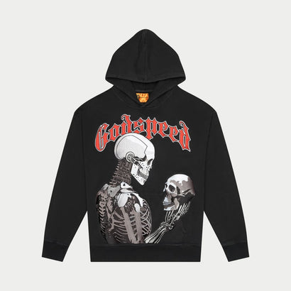 Mankind vs Ai Embroidered Hoodie (Black) - T-Shirt