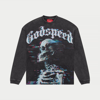 Matrix Glitch Long sleeve (Grey Wash) - T-Shirt