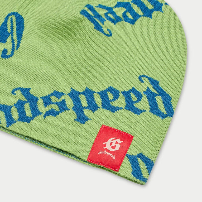 OG logo Beanie (GREEN APPLE/BLUE) - GREEN - HAT