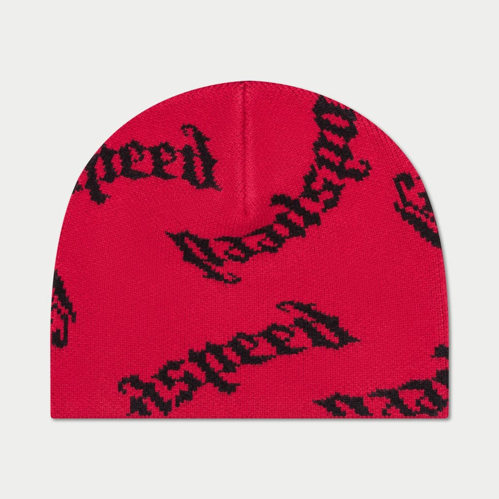 OG logo Beanie (Red Black) - BLACK - HAT