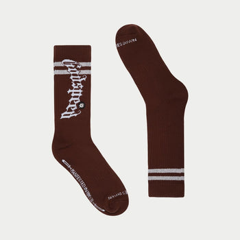 OG LOGO STRIPE SOCK - BROWN - SOCKS