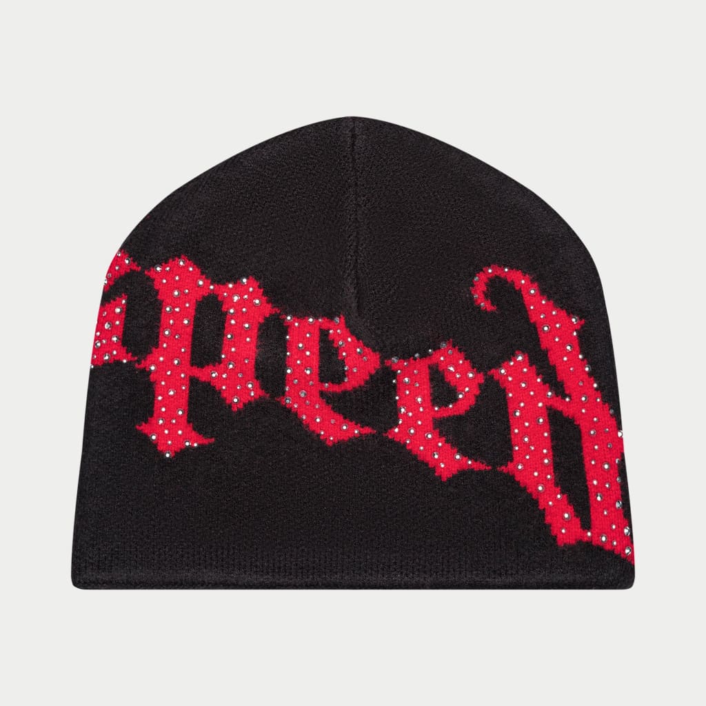 GODSPEED NEW YORK - OG Logo Studded Beanie (Black/Red)