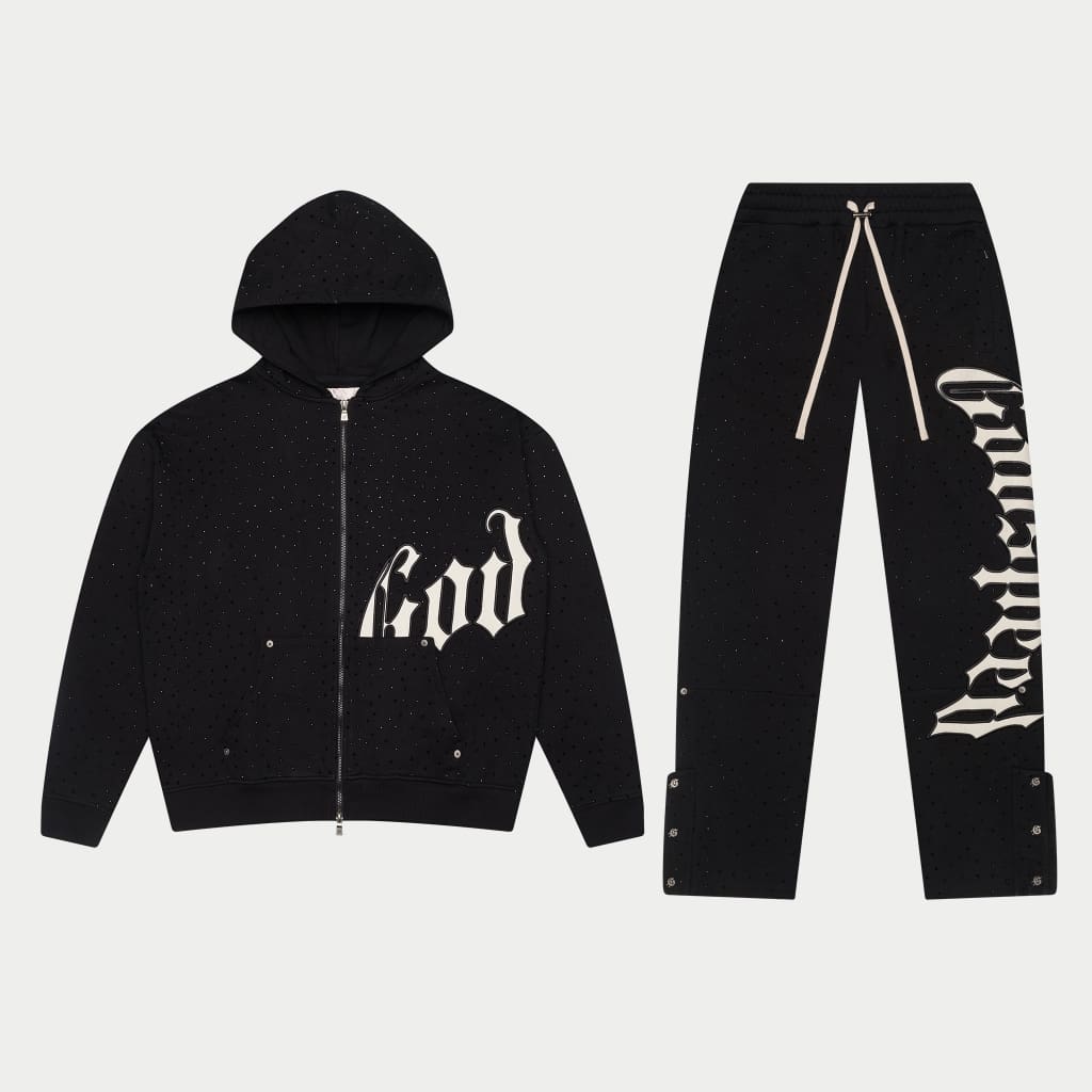 OG Logo Studed Sweatsuit V2 (Black/White)