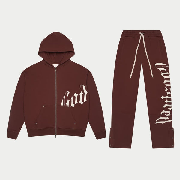 GODSPEED NEW YORK - OG Logo Sweatsuit V2 (Brown/White)