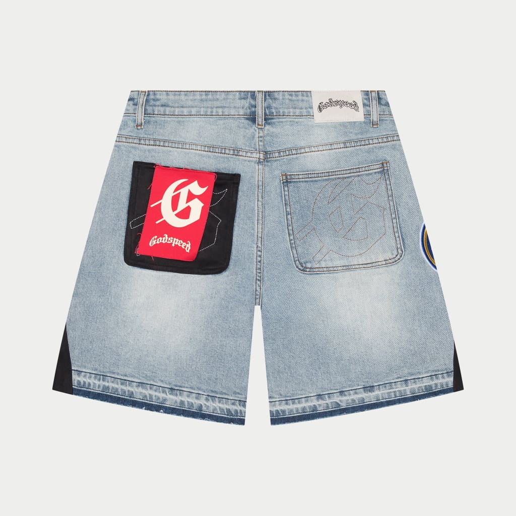 Patchwork Denim Shorts V2 - SHORTS