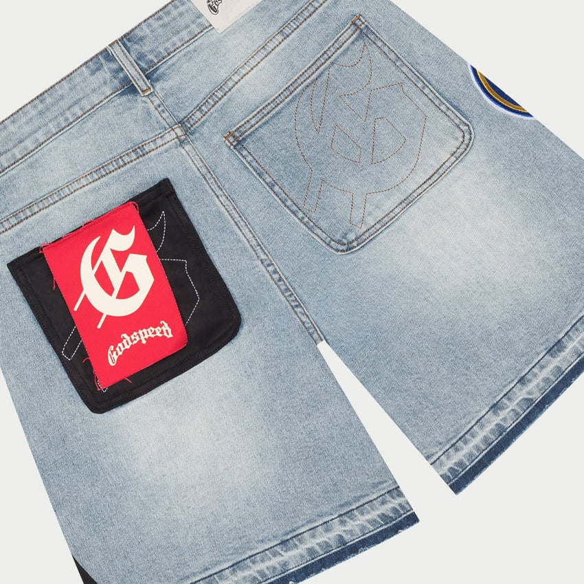 Patchwork Denim Shorts V2 - SHORTS