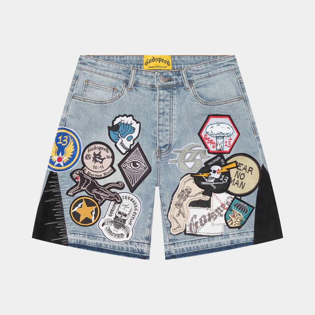 Patchwork Denim Shorts V2 - SHORTS