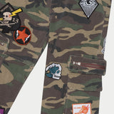 Patchwork Flared Cargo Pants - CARGO PANTS