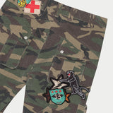 Patchwork Flared Cargo Pants - CARGO PANTS