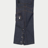 Rockstar Flare Cargo Denim (Raw Blue) - CARGO PANTS