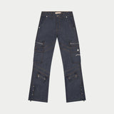Rockstar Flare Cargo Denim (Raw Blue) - CARGO PANTS