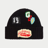 Rugby Patch Work Beanie - DENIM