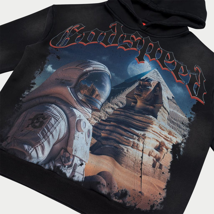 Sphinx Guardian Hoodie (Black Wash) - T-Shirt