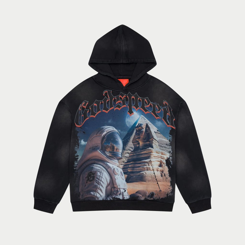 Sphinx Guardian Hoodie (Black Wash) - T-Shirt