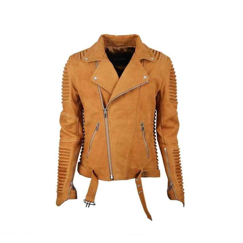 Stealth Moto Jacket ( Camel Nubuck ) LEATHER JACKET