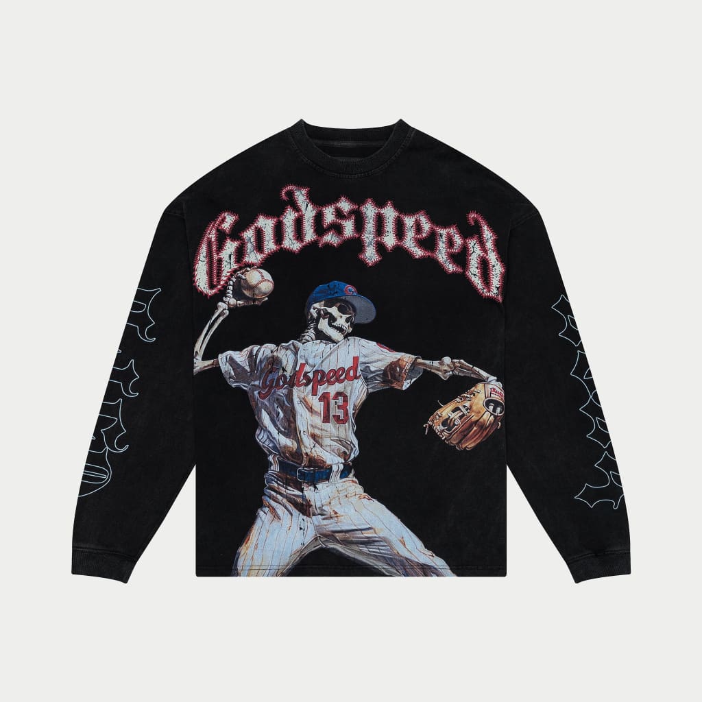 GODSPEED NEW YORK - Strike Out LS T-Shirt (Black wash) 