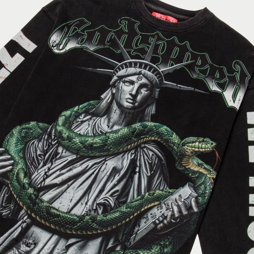 Top 5 Slizzy LS (Black Wash) - T-Shirt