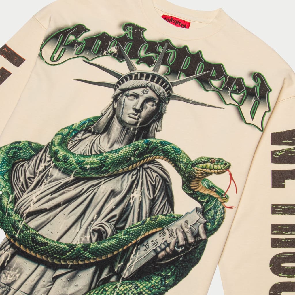 専用出品M Godspeed TOP5 SLYZZY L/S shirts t GODSPEED NEW YORK - Top 5 Slizzy LS (Bone)