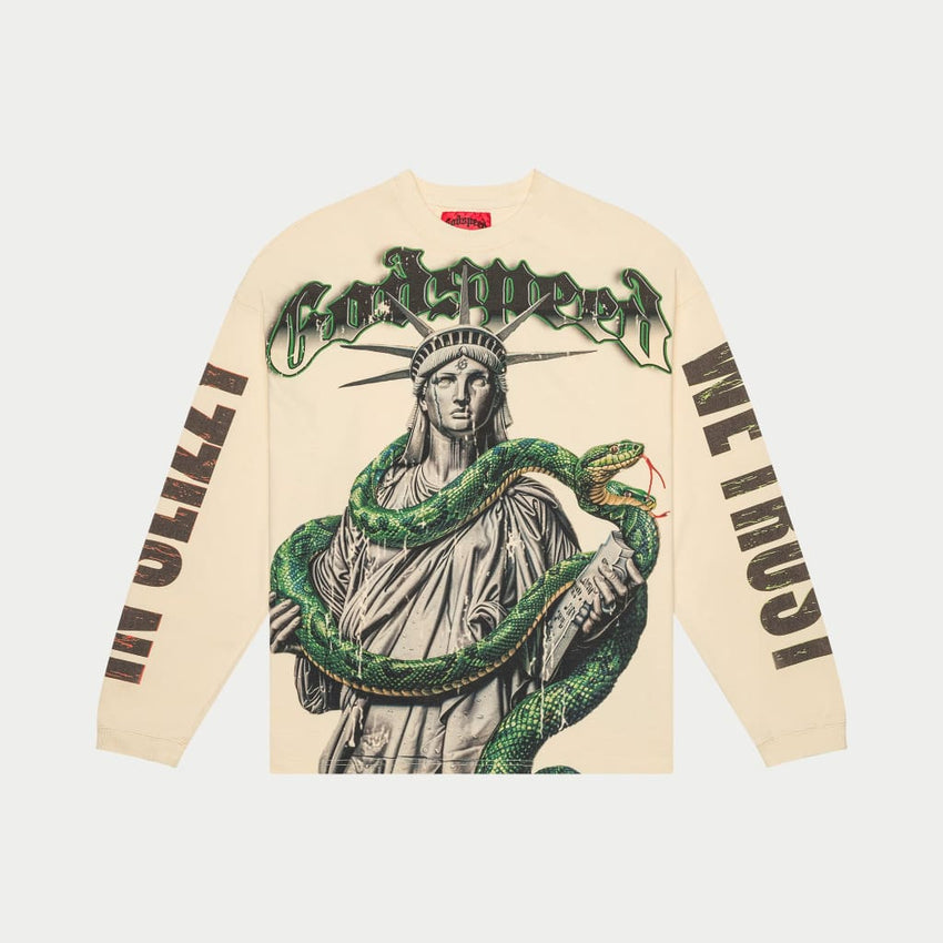 Top 5 Slizzy LS (Bone) - T-Shirt