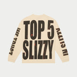 Top 5 Slizzy LS (Bone) - T-Shirt