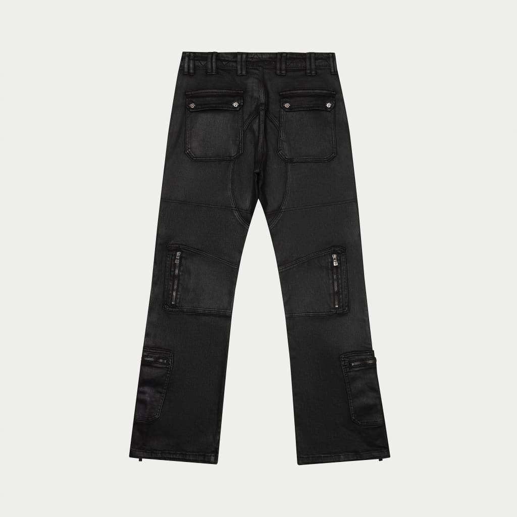 GODSPEED NEW YORK - Wax Flare Premium Cargo Pants (Black)