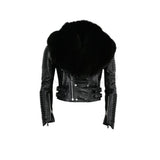 Women Moto Jacket ( Black ) LEATHER JACKET