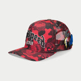 GS FOREVER CAMO TRUCKER HAT (CARMINE)