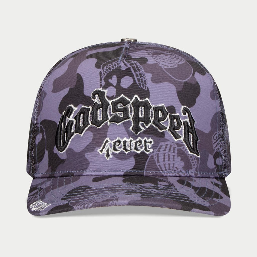 GS FOREVER CAMO TRUCKER HAT (SMOKE)