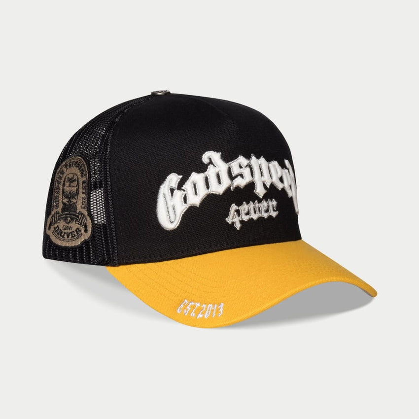GS FOREVER TRUCKER HAT (Black/Yellow)