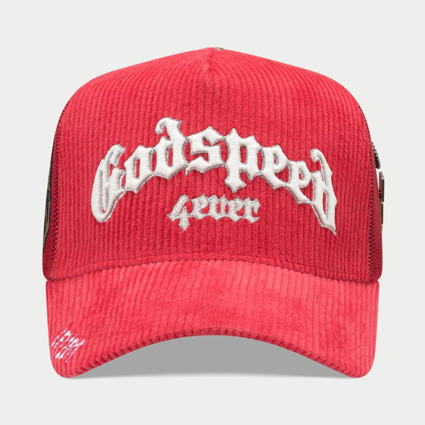 GS FOREVER TRUCKER HAT (RED CORDUROY)