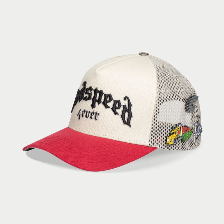 GS FOREVER TRUCKER HAT (WHITE/RED)