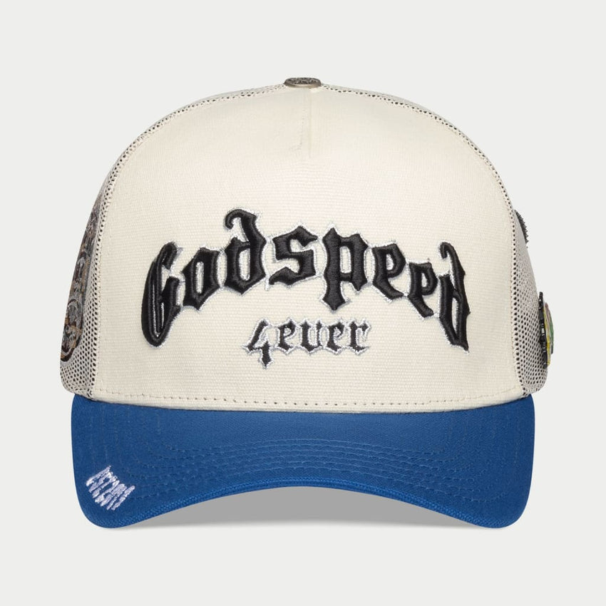 GS FOREVER TRUCKER HAT (WHITE/BLUE)