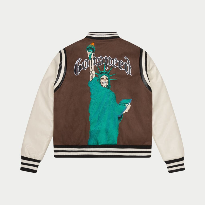 I.G.W.T Varsity Jacket (Brown/Cream) - Varsity Jacket