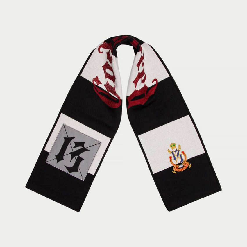 Members Only Scarf - WHITE BLACK