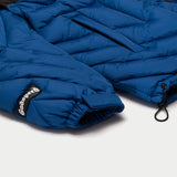 Paisley Print Puffer Down Jacket (Blu) - PUFFER JACKET