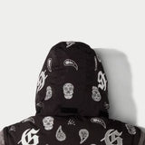 Paisley Print Puffer Down Jacket (Ash) - PUFFER JACKET