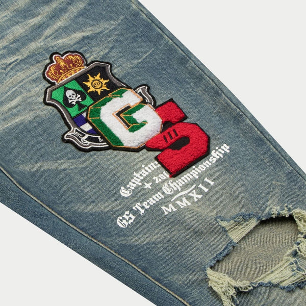 GODSPEED NEW YORK Rugby Patch Denim (BLUE)