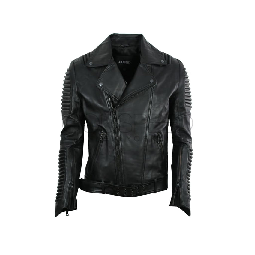 Stealth Moto Jacket ( Black ) LEATHER JACKET