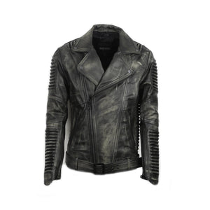 Stealth Moto Jacket ( Vintage Black ) LEATHER JACKET