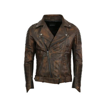 Stealth Moto Jacket ( Vintage Brown ) LEATHER JACKET