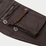 Wax Flare Premium Cargo Pants (Brown) - CARGO PANTS